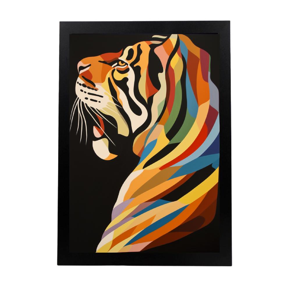 nacnic Lámina Tigre Estilo Victor Vasarely