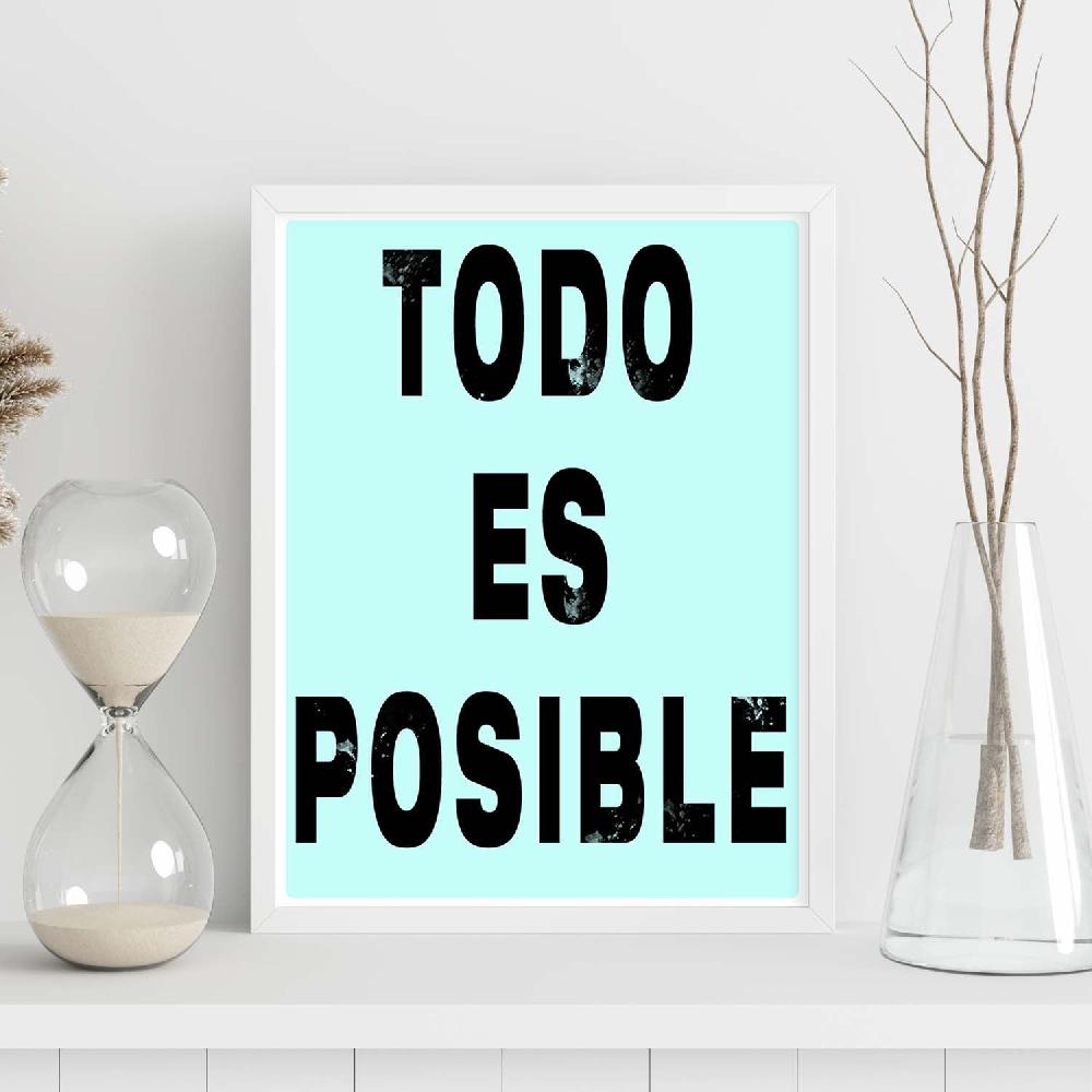 Nacnic Lámina Todo Es Posible Con Mensaje Feliz