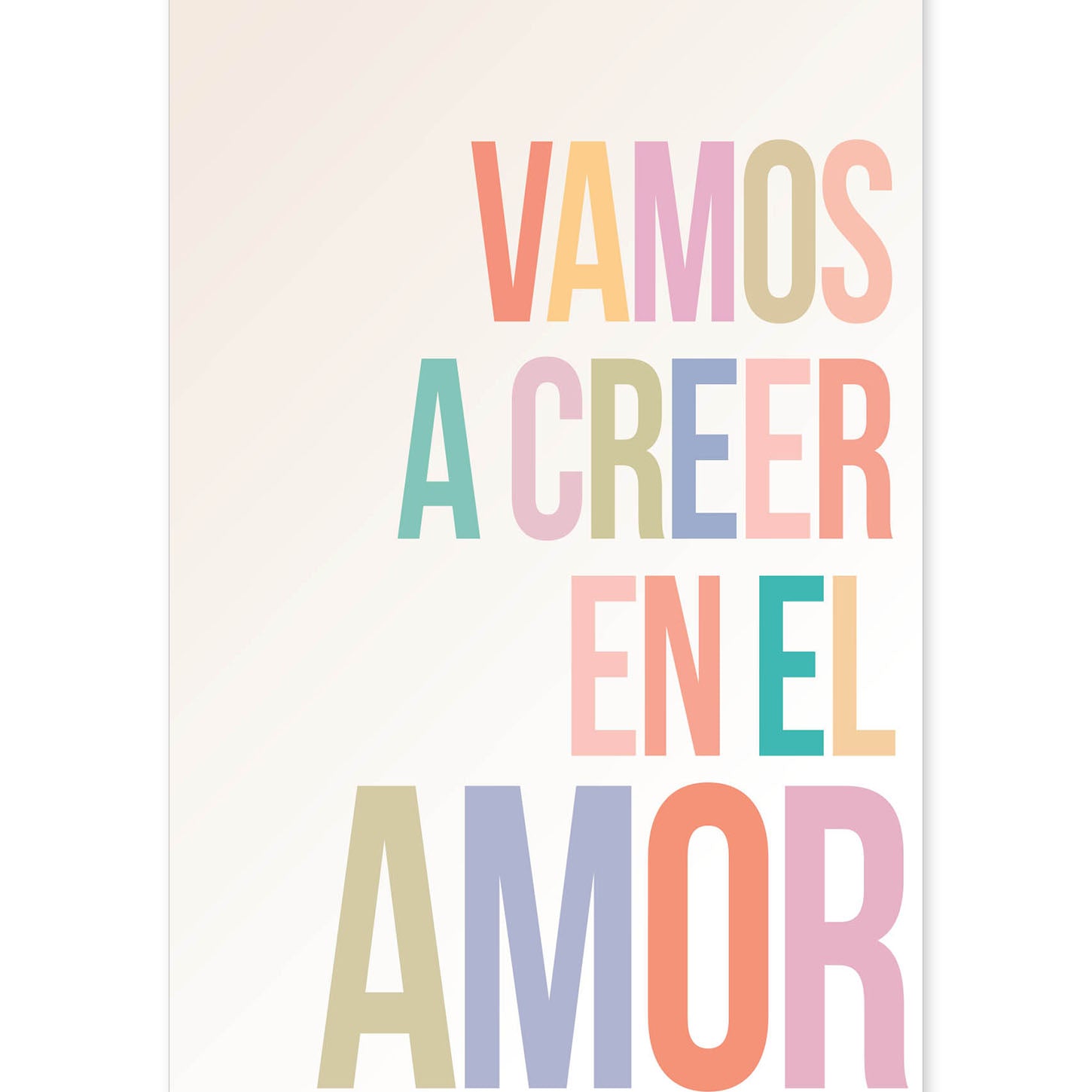 nacnic Lámina Vamos a Creer en el Amor