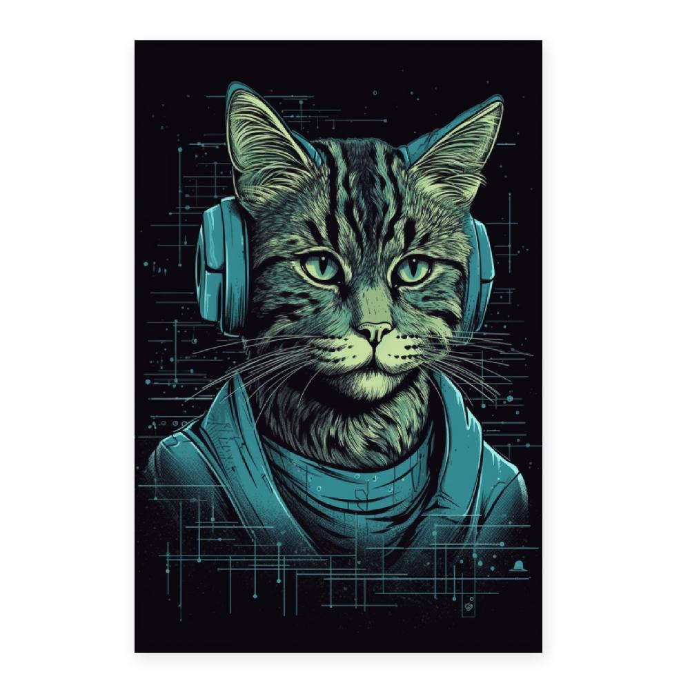 Nacnic Lámina Vaporwave De Gato