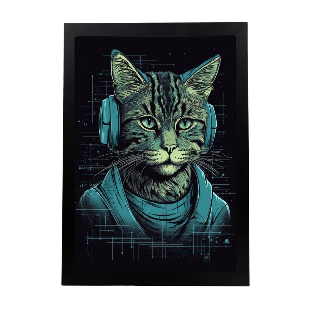 nacnic Lámina Vaporwave de Gato