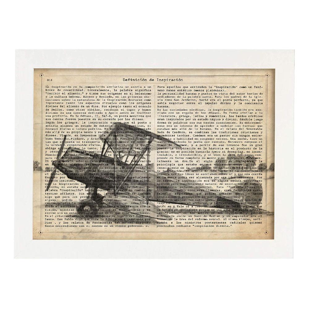 Nacnic Lámina Vintage De Avión Con Hélice