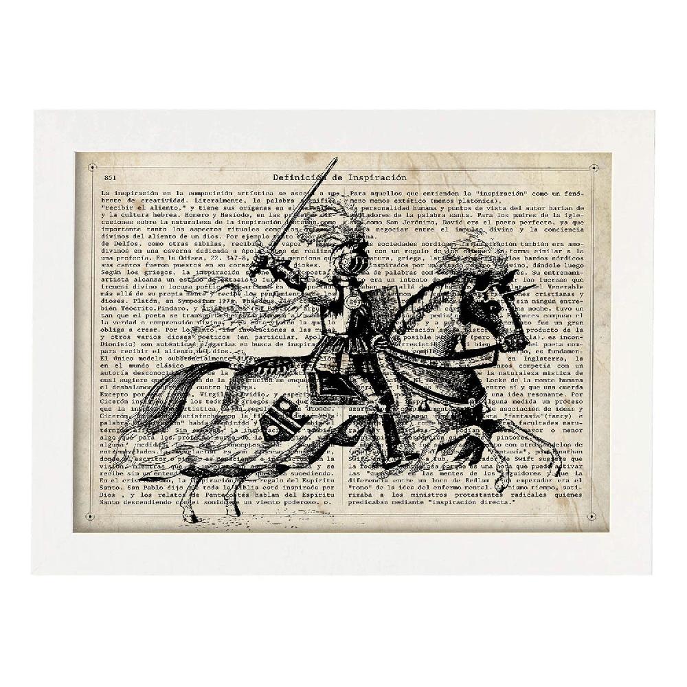 Nacnic Lámina Vintage De Caballero A La Carga