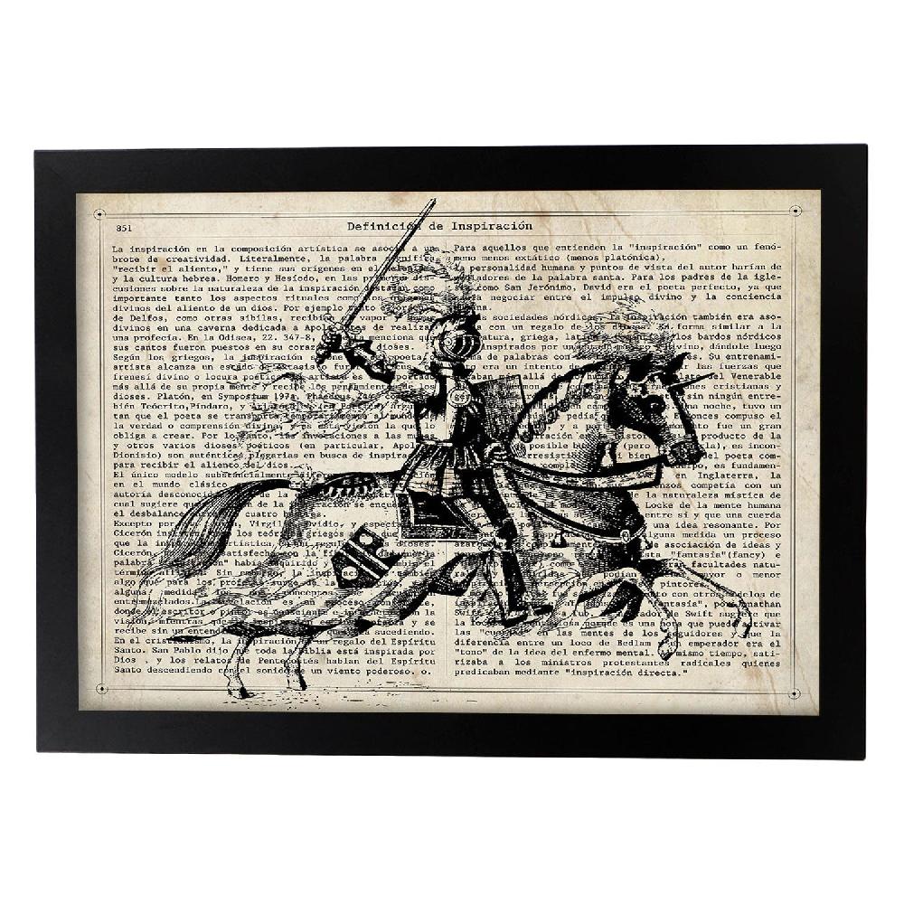 Nacnic Lámina Vintage De Caballero A La Carga