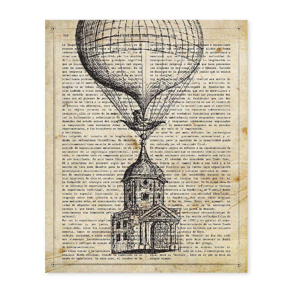 nacnic Lámina vintage de Casa volante