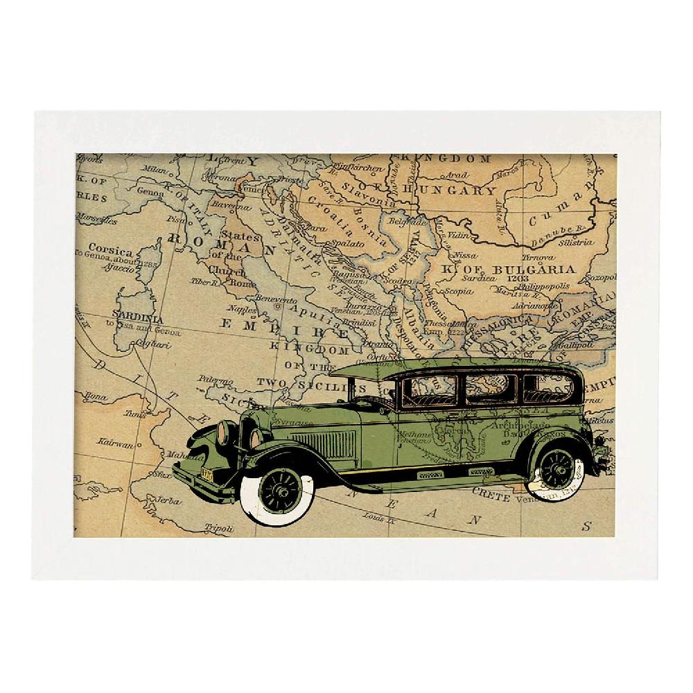 Nacnic Lámina Vintage De Coche En Bulgaria