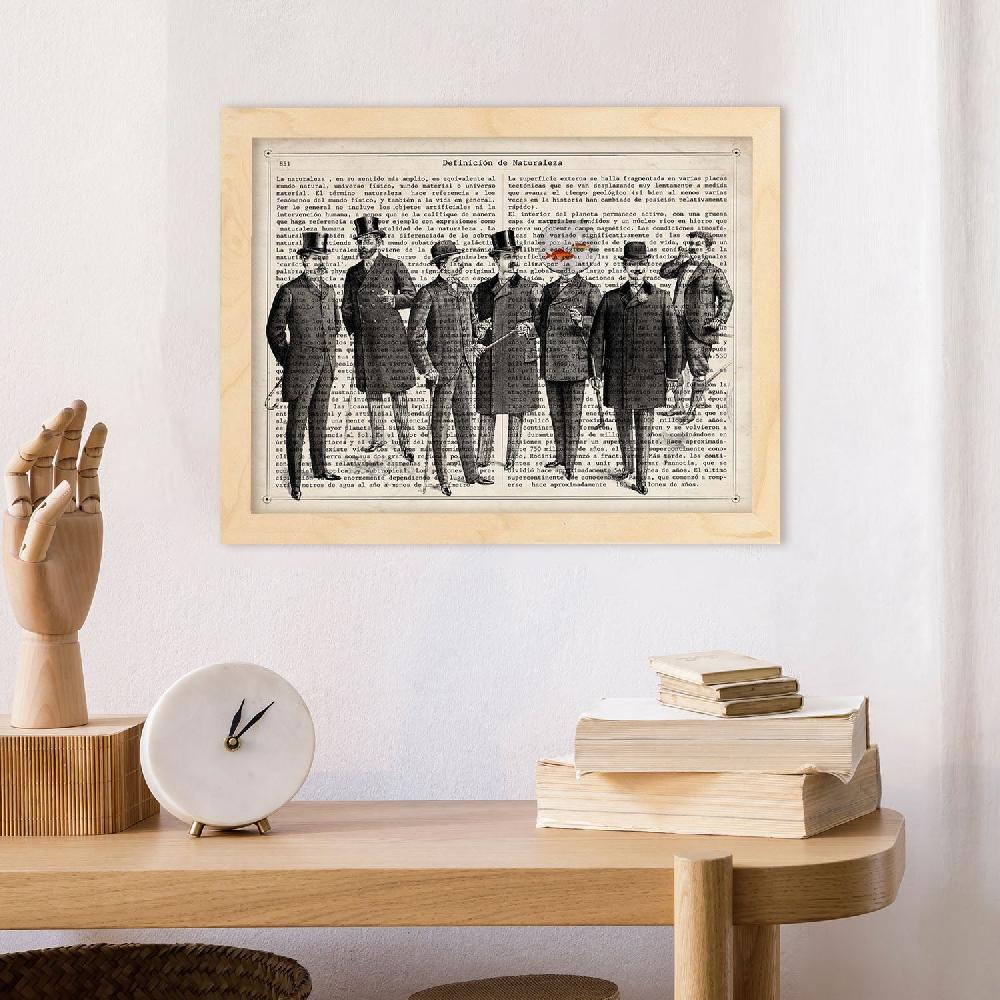 nacnic Lámina Vintage de Conversación de Peces