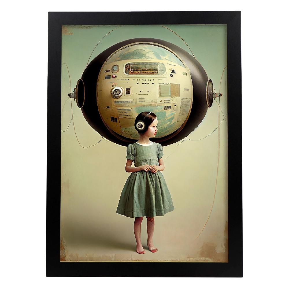 nacnic Nacnic Lámina Vintage de Infinitas Posibilidades Extrañas 121 para Dormitorio o Sala de Estar