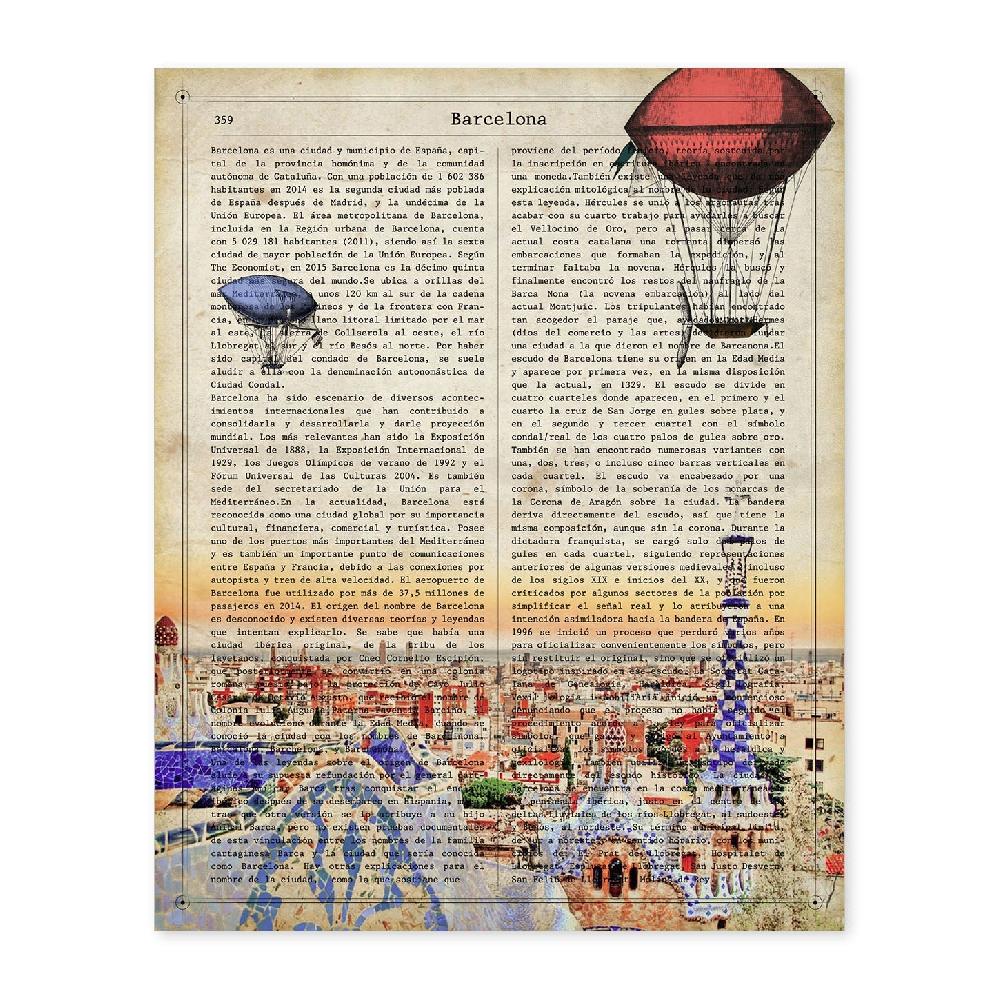 nacnic Lámina Vintage de la Ciudad de Barcelona