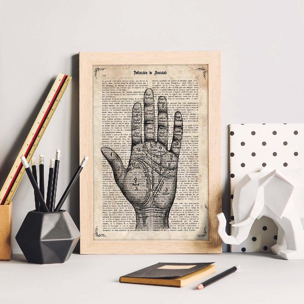 Nacnic Lámina Vintage De Lectura De Mano