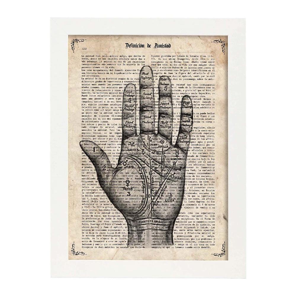 Nacnic Lámina Vintage De Lectura De Mano