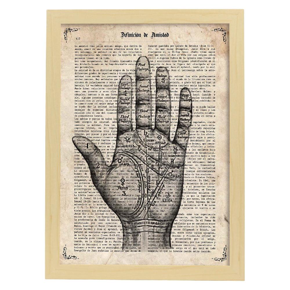 Nacnic Lámina Vintage De Lectura De Mano