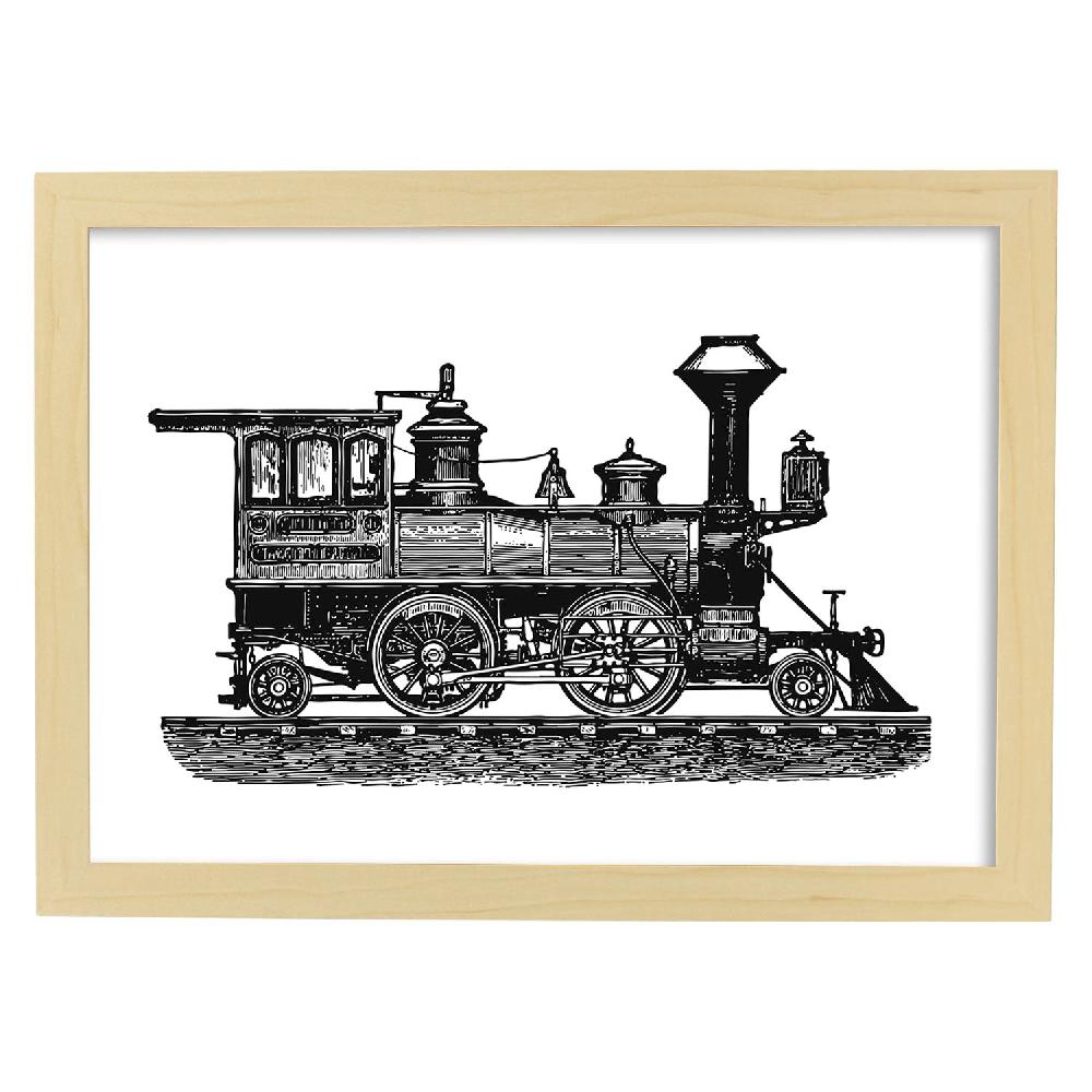 Nacnic Lámina Vintage De Locomotora