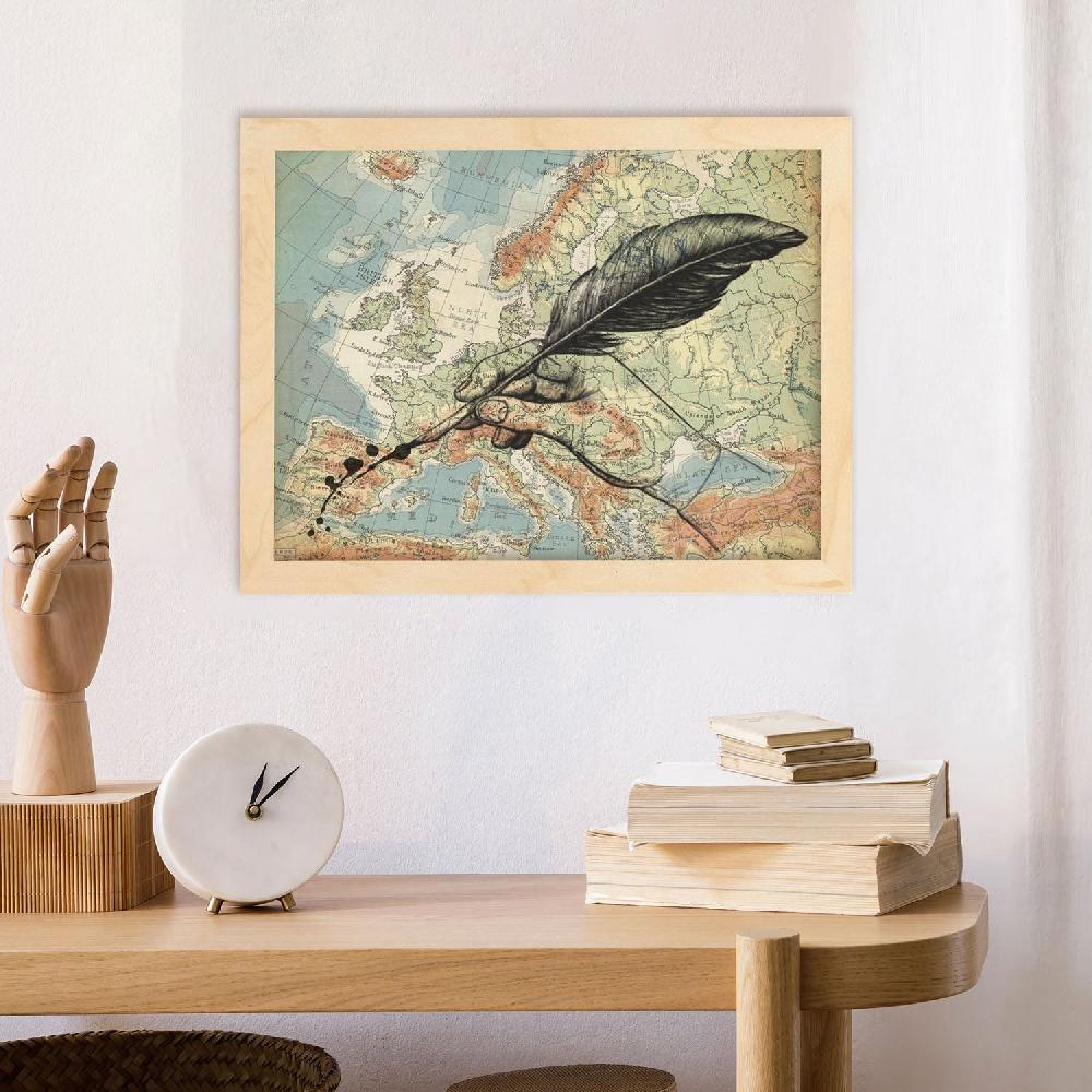 nacnic Lámina Vintage de Mapa de España