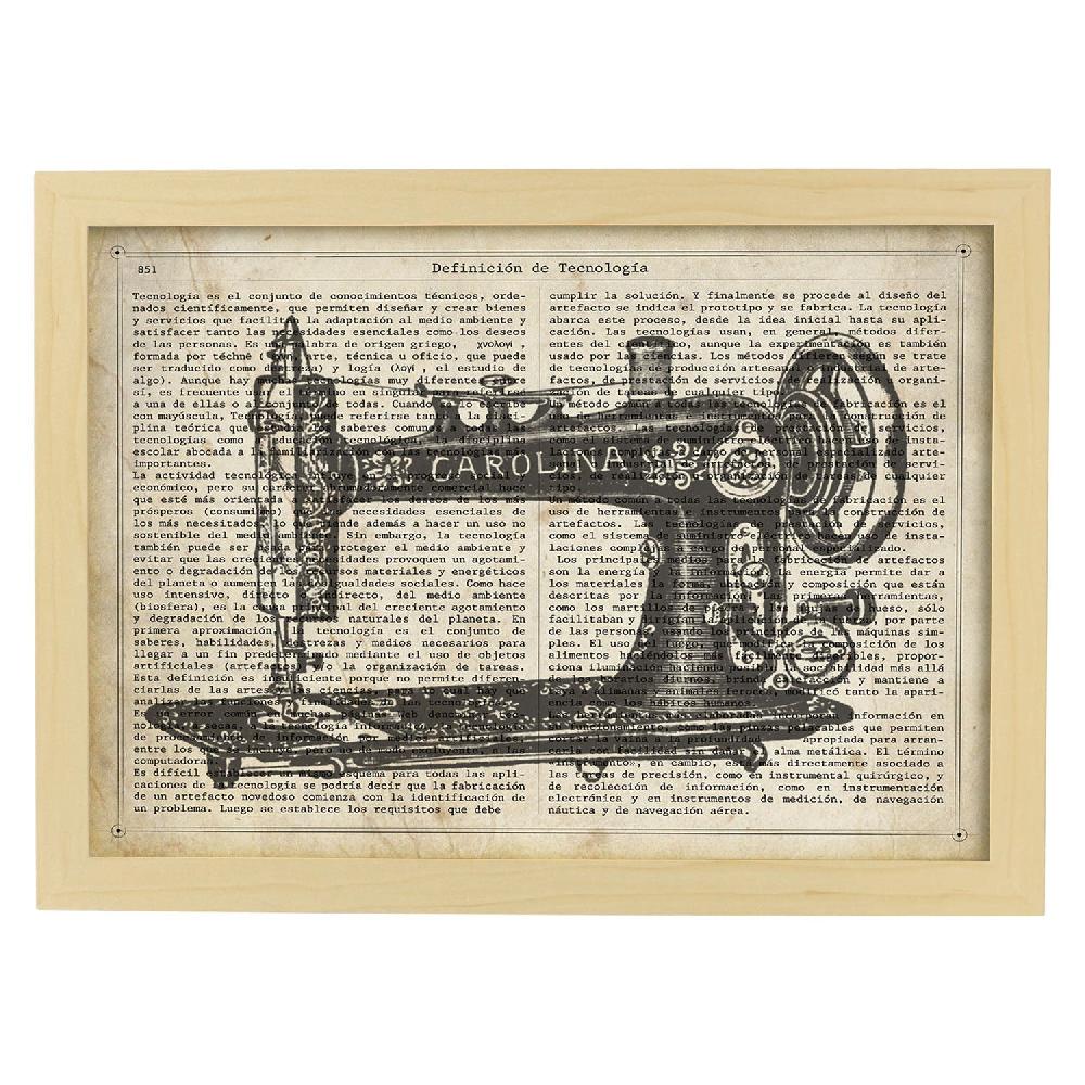 Nacnic Lámina Vintage De Maquina De Coser Carolina