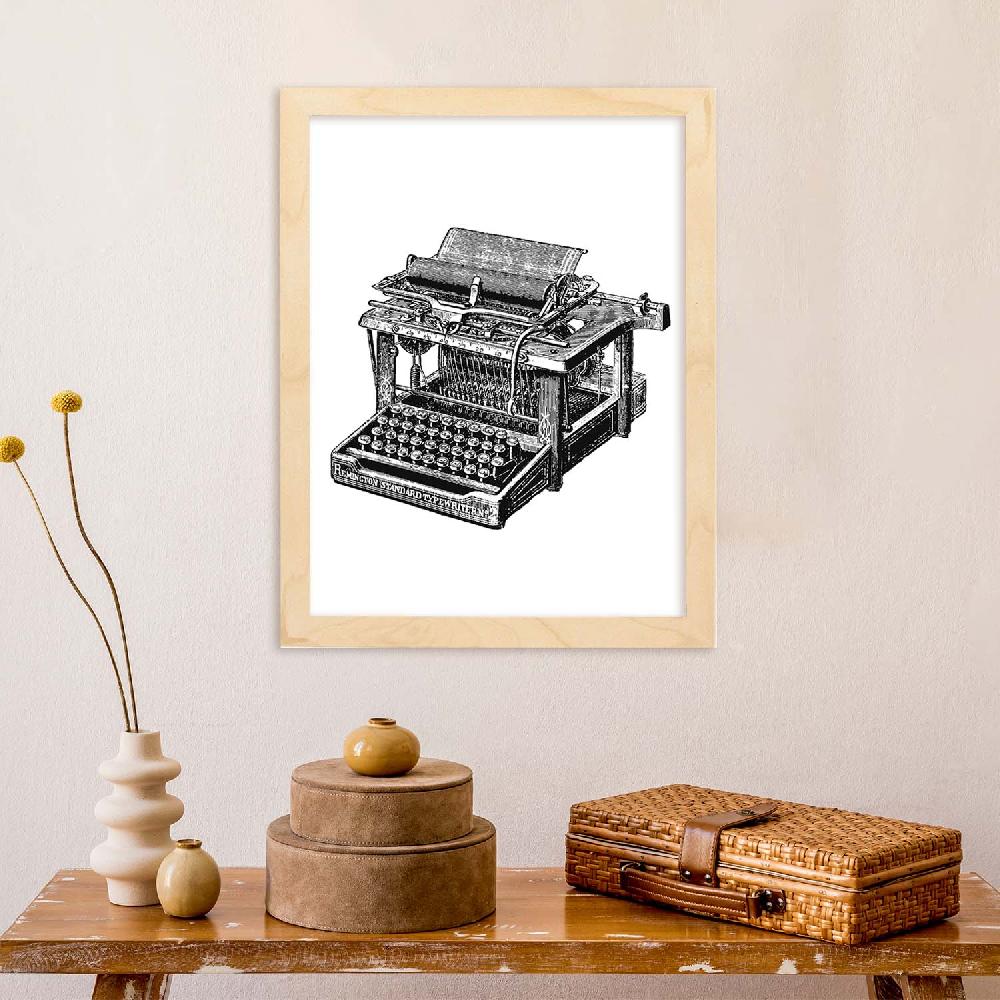 Nacnic Lámina Vintage De Máquina De Escribir