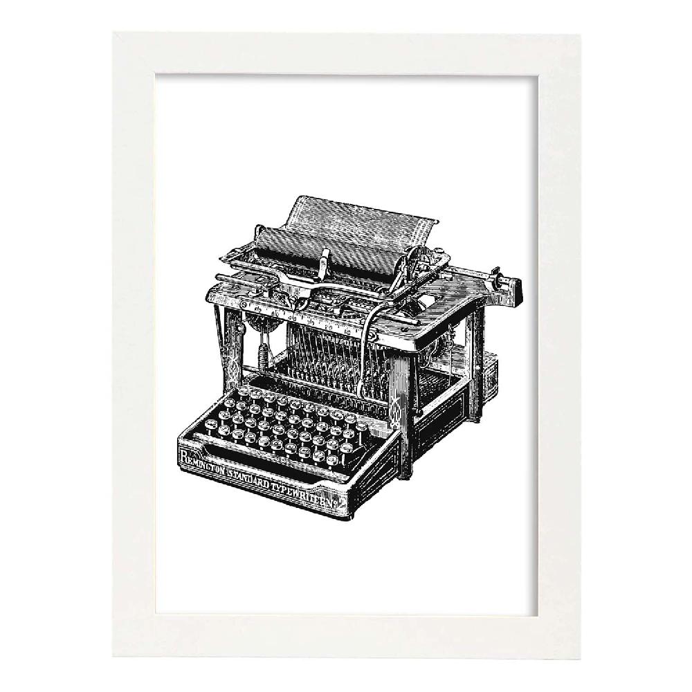 Nacnic Lámina Vintage De Máquina De Escribir