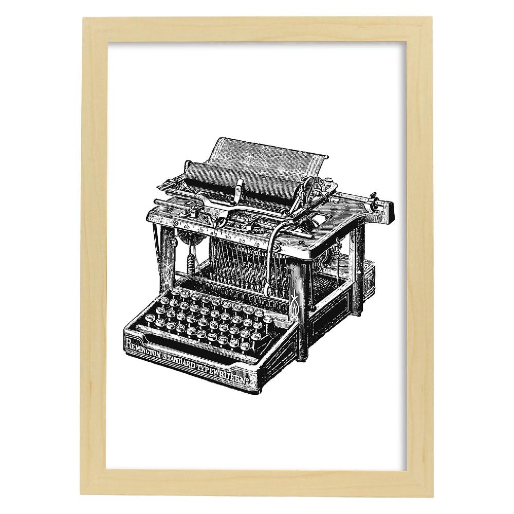 Nacnic Lámina Vintage De Máquina De Escribir