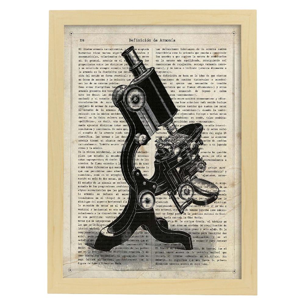 Nacnic Lámina Vintage De Microscopio De Espejo