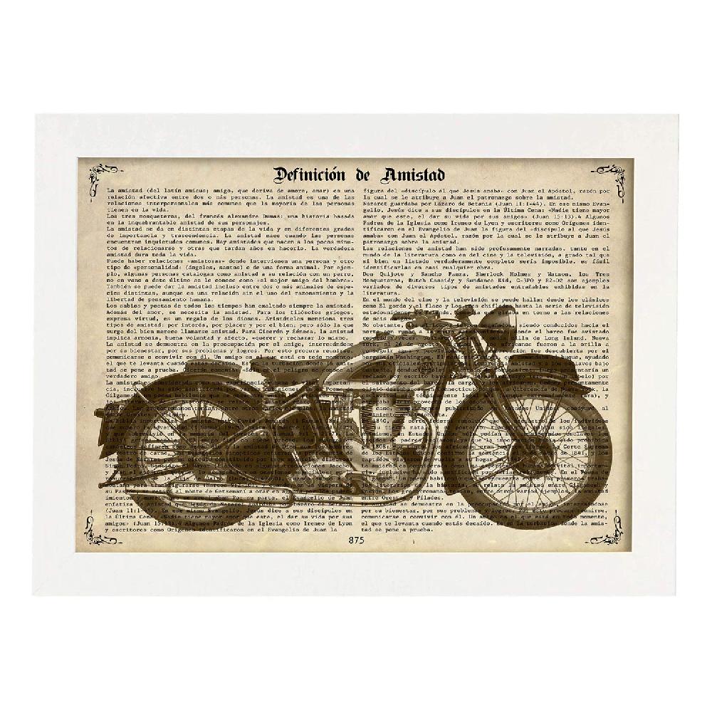 Nacnic Lámina Vintage De Moto BSA