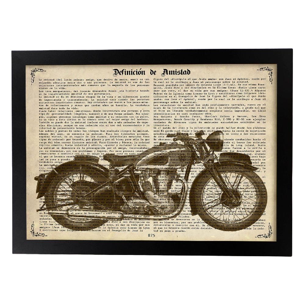 Nacnic Lámina Vintage De Moto BSA