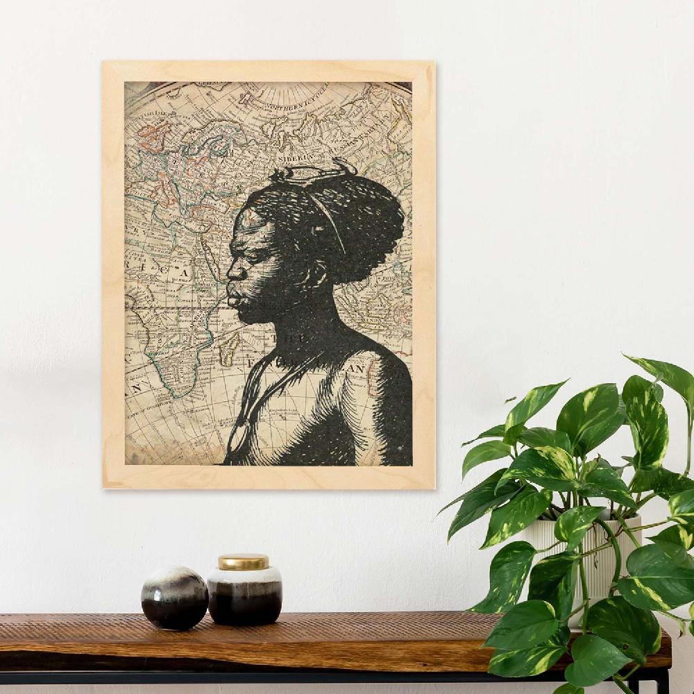 Nacnic Lámina Vintage De Mujer Mirando África