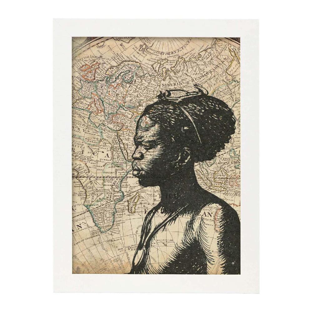 Nacnic Lámina Vintage De Mujer Mirando África