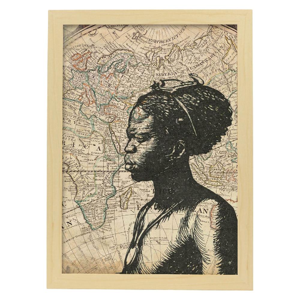 Nacnic Lámina Vintage De Mujer Mirando África