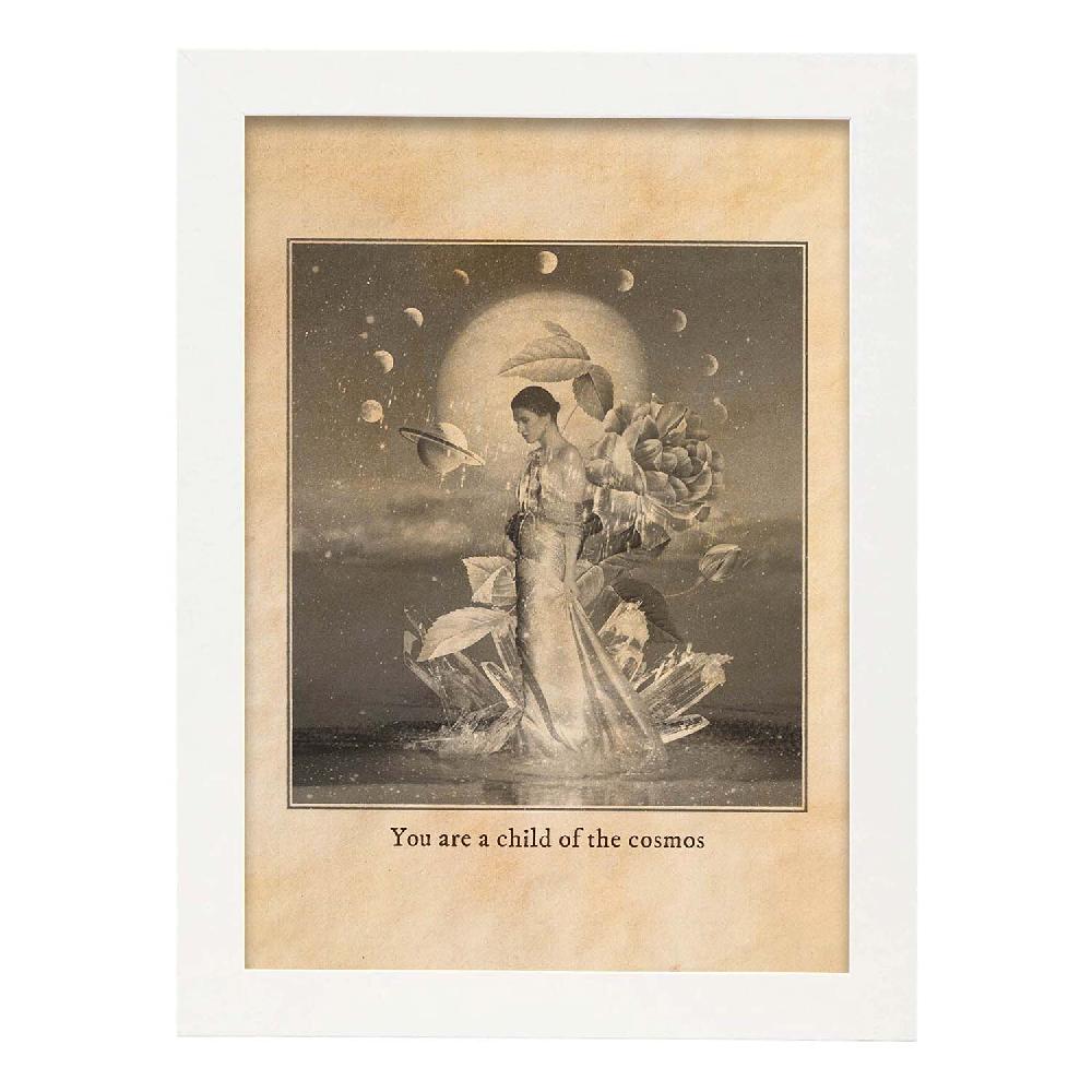 Nacnic Lámina Vintage De Mujer Mística Del Cosmos