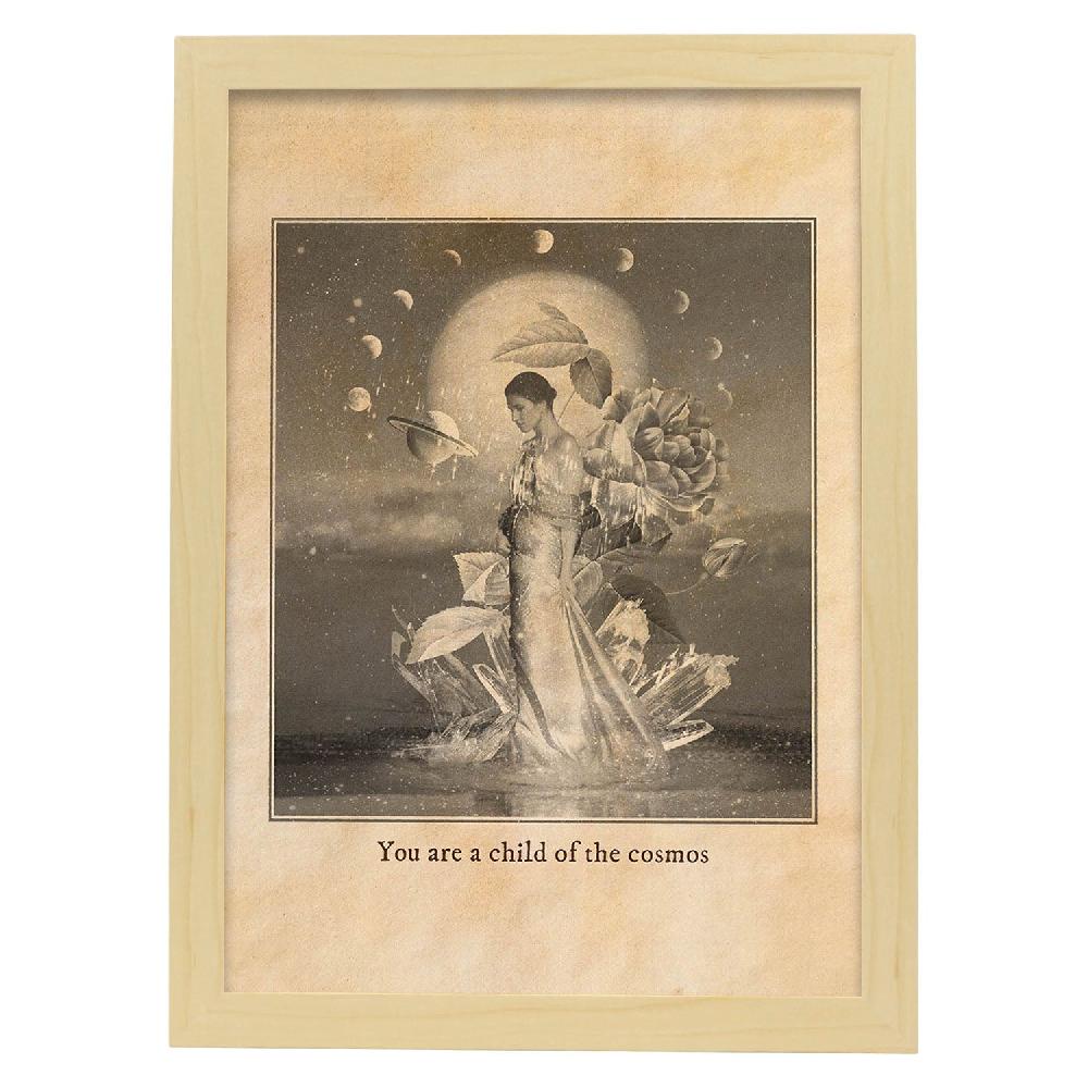 Nacnic Lámina Vintage De Mujer Mística Del Cosmos