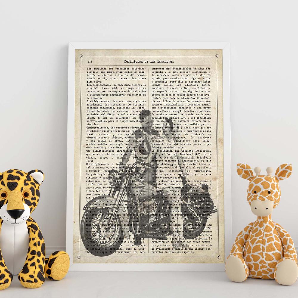 Nacnic Lámina Vintage De Pareja En Moto