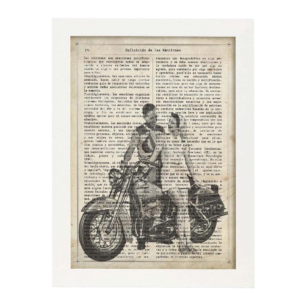 Nacnic Lámina Vintage De Pareja En Moto