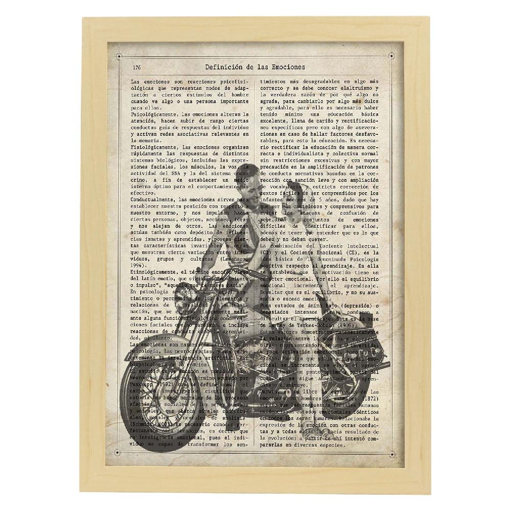Nacnic Lámina Vintage De Pareja En Moto