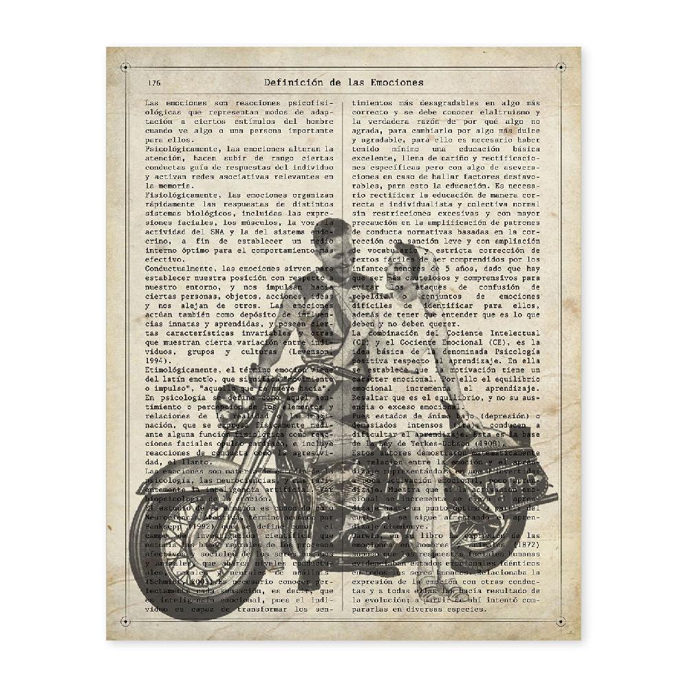 nacnic Lámina Vintage de Pareja en Moto