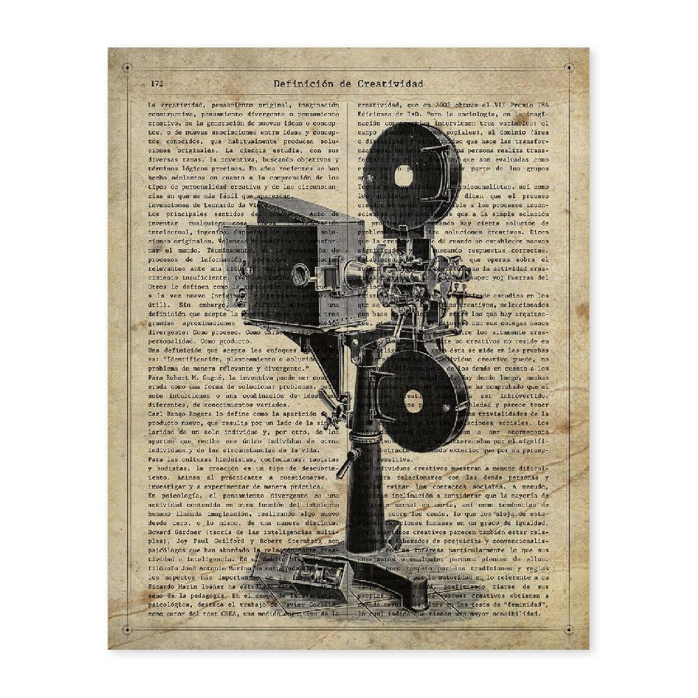 nacnic Lámina Vintage de Proyector de Cine