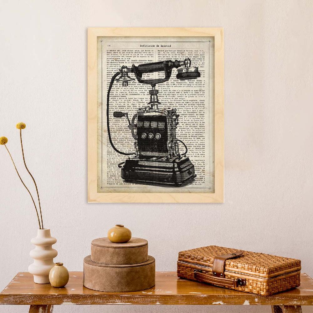 Nacnic Lámina Vintage De Teléfono