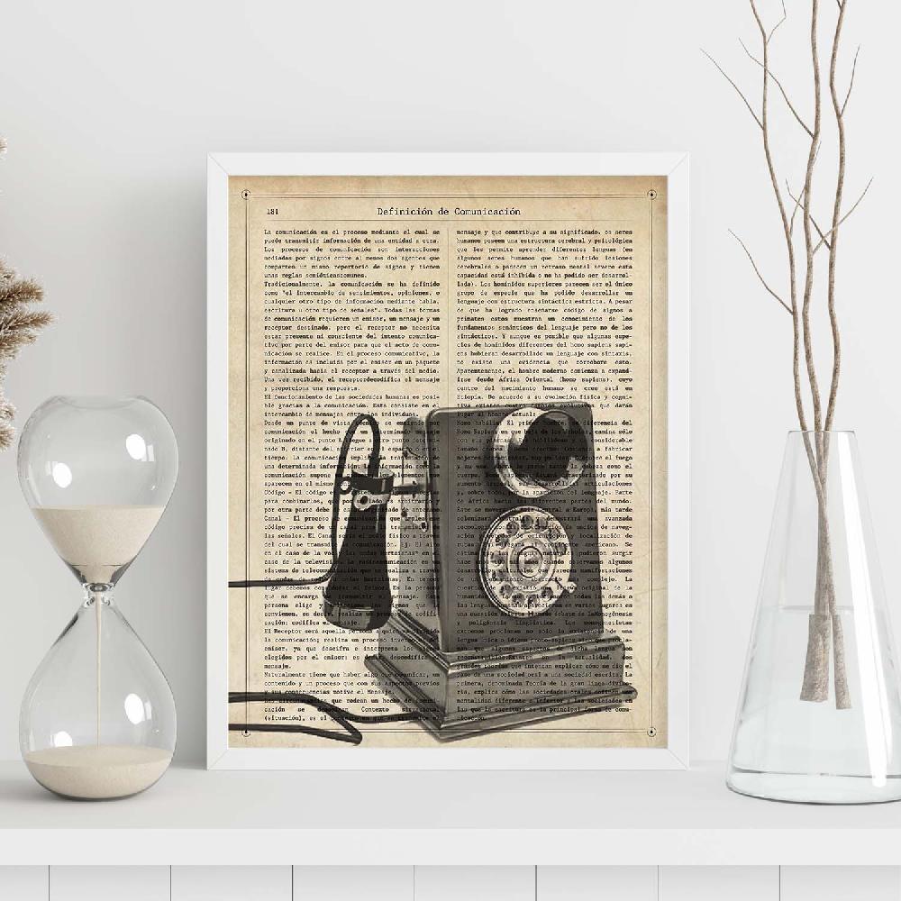 Nacnic Lámina Vintage De Teléfono Con Dial