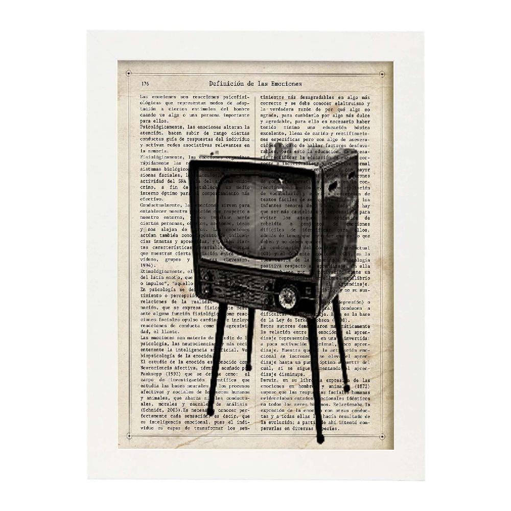 Nacnic Lámina Vintage De Televisión Antigua