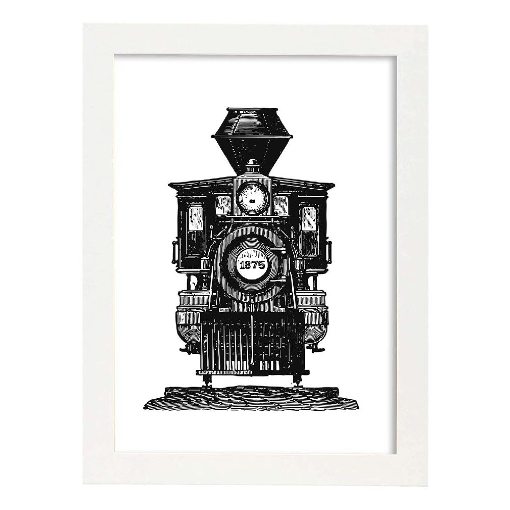 Nacnic Lámina Vintage De Tren A Vapor