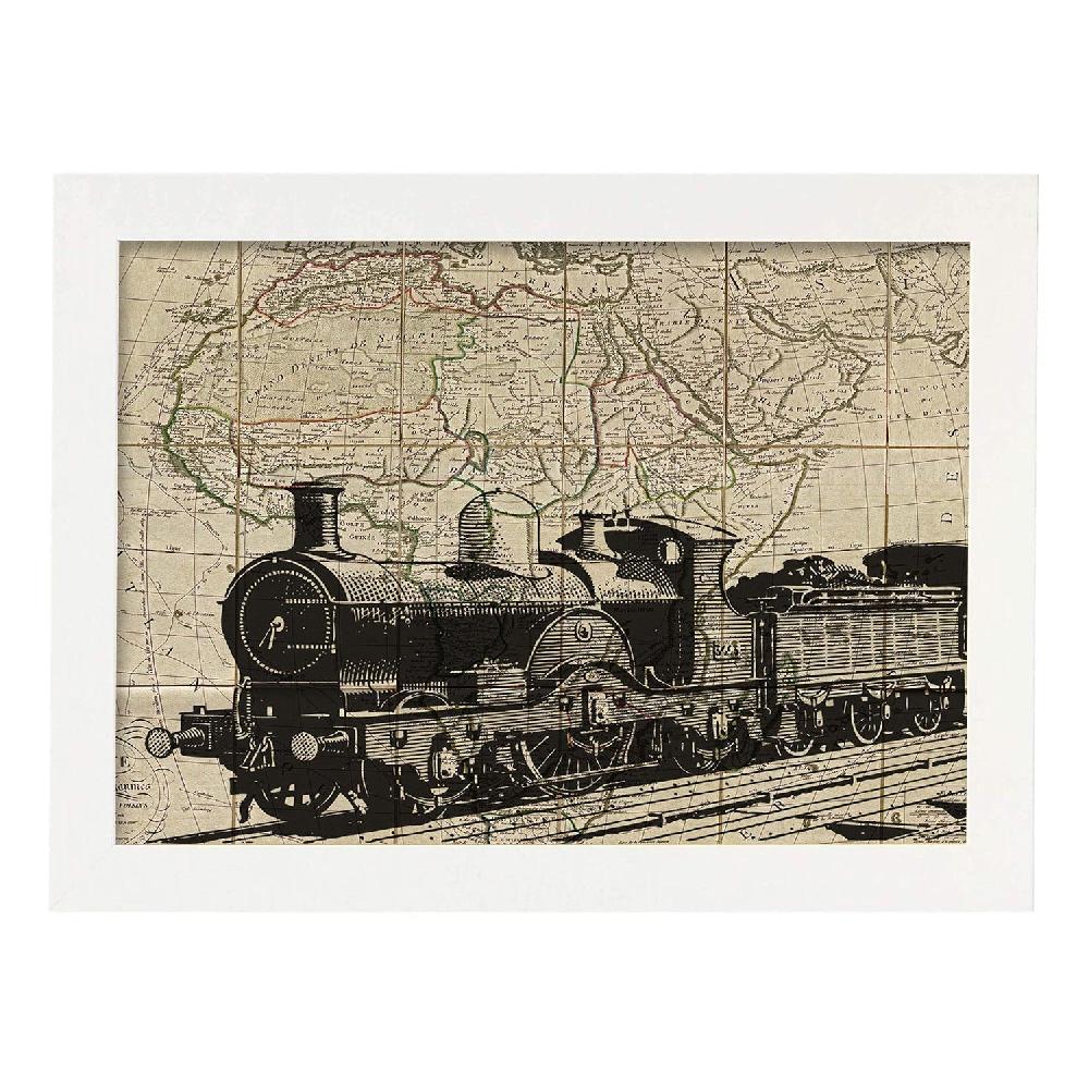 Nacnic Lámina Vintage De Tren En Africa