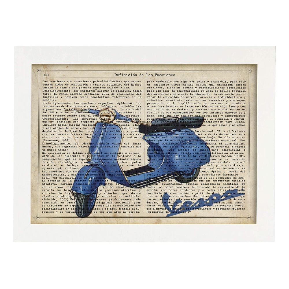 Nacnic Lámina Vintage De Vespa Con Definiciones