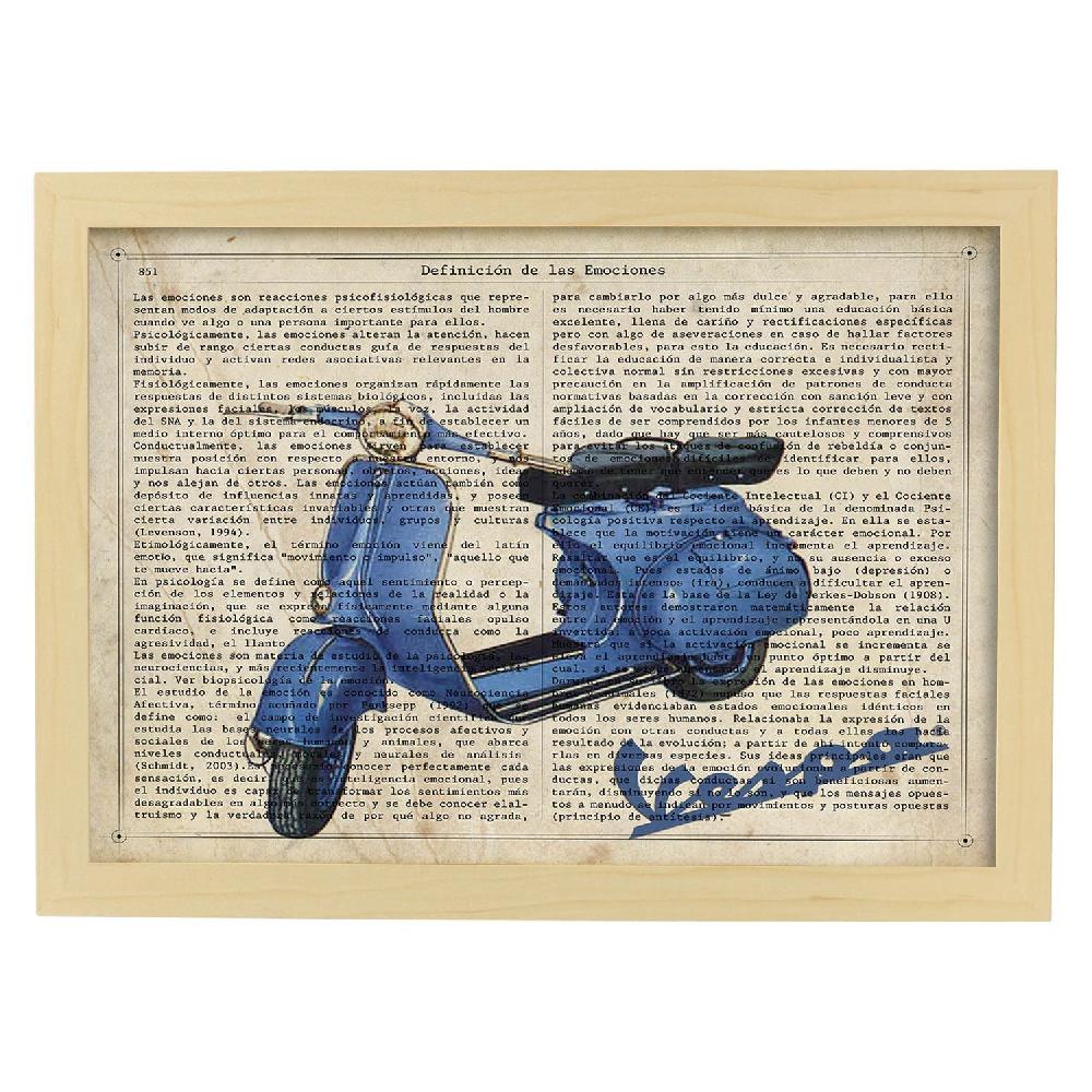 Nacnic Lámina Vintage De Vespa Con Definiciones