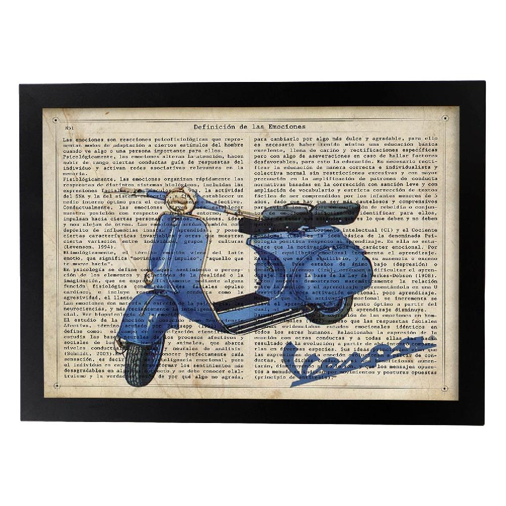 Nacnic Lámina Vintage De Vespa Con Definiciones