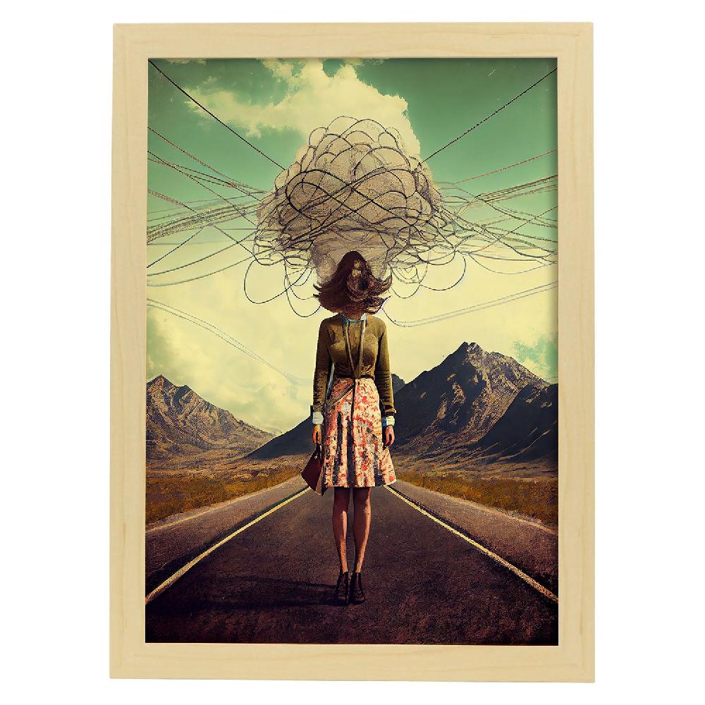 Nacnic Nacnic Lámina Vintage Extrañas 95 De Arte De Pared Estético