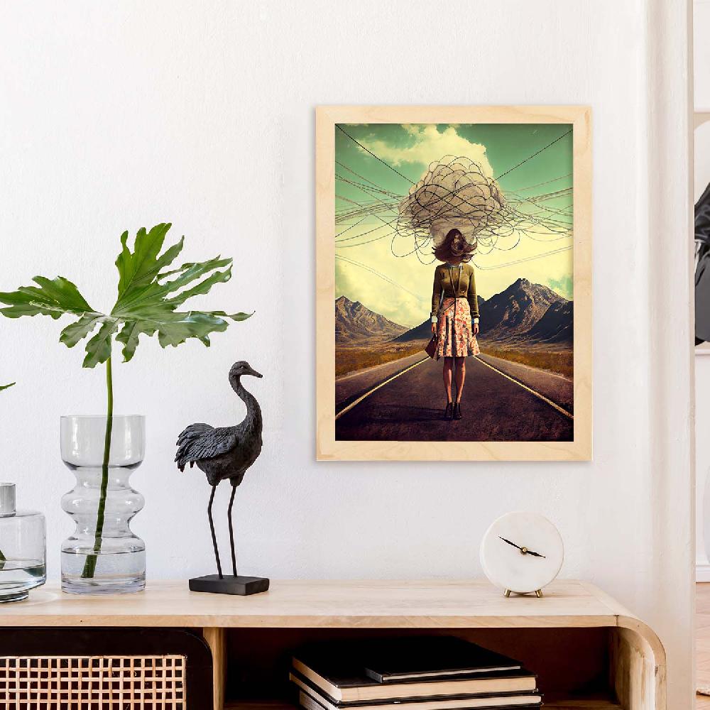 Nacnic Nacnic Lámina Vintage Extrañas 95 De Arte De Pared Estético