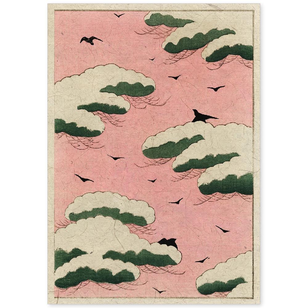 nacnic Lámina Vintage Japonesa Shin Bijutsukai 01