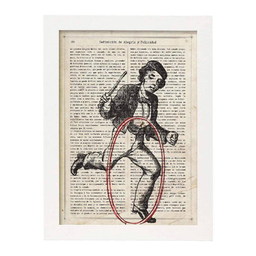 Nacnic Lámina Vintage Jugando Con El Aro