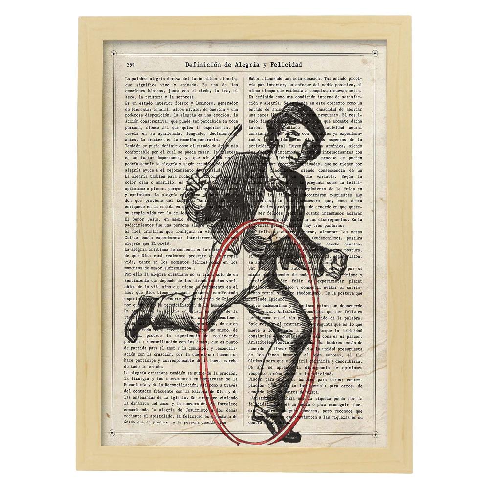 Nacnic Lámina Vintage Jugando Con El Aro