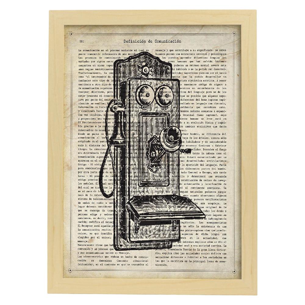 Nacnic Lámina Vintage Teléfono Roto