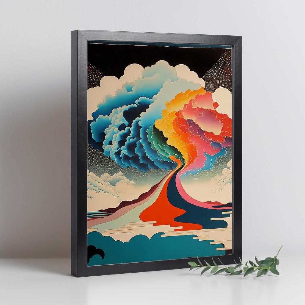 Nacnic Nacnic Laminas Abstractas Surrealistas Ukiyo 40 Para Diseño De Dormitorio O Sala De Estar